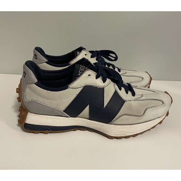 New Balance 327 X‎ Figs Gray and Navy Athletic Shoes Men's 8 Unisex